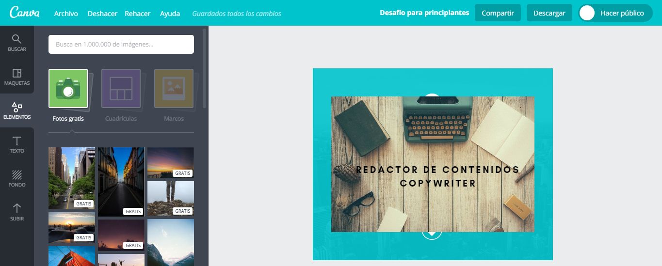 Diseñar fondo LinkedIn: Canva